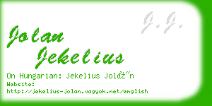 jolan jekelius business card